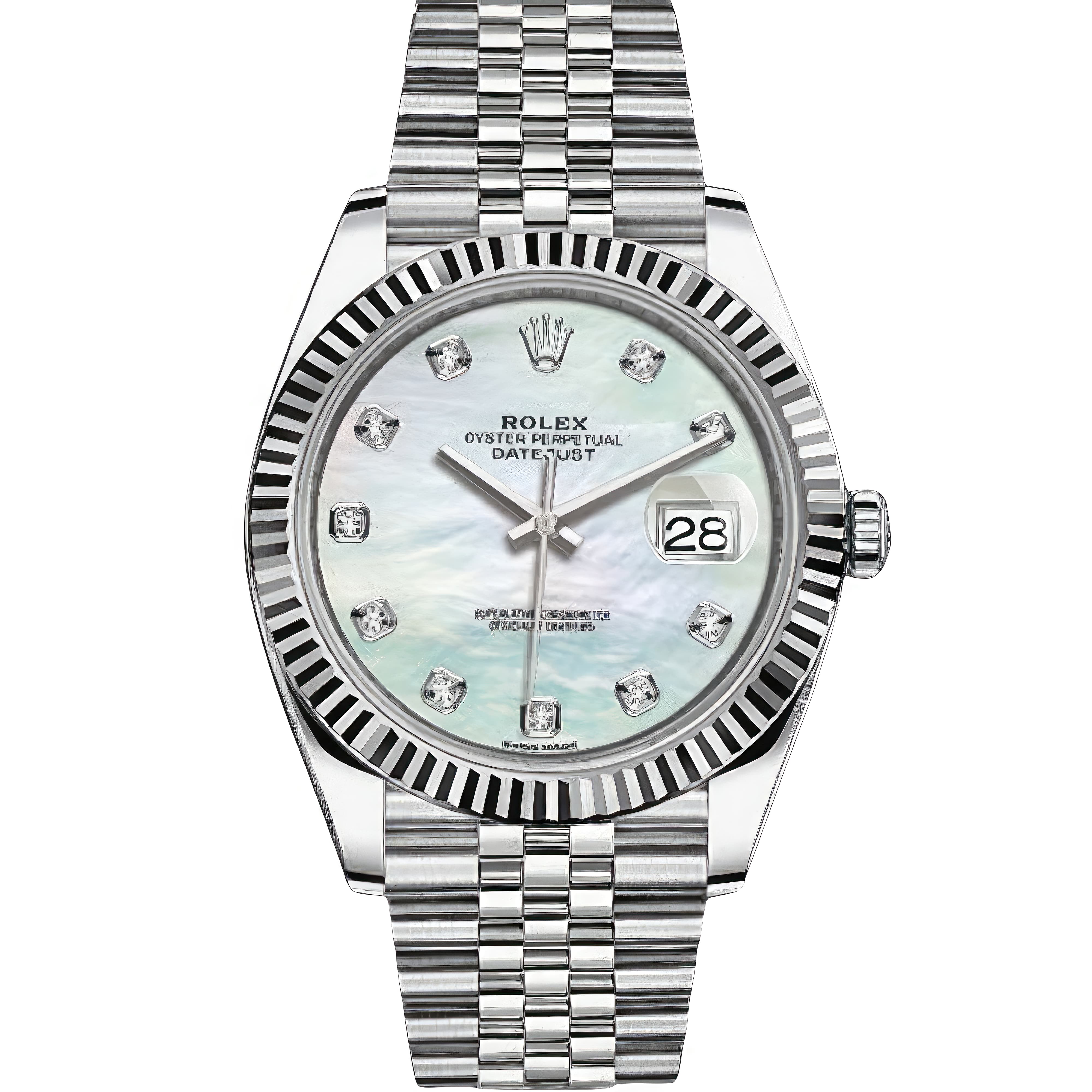 Rolex Women's Datejust 41 with Mother of Pearl Diamond Dial