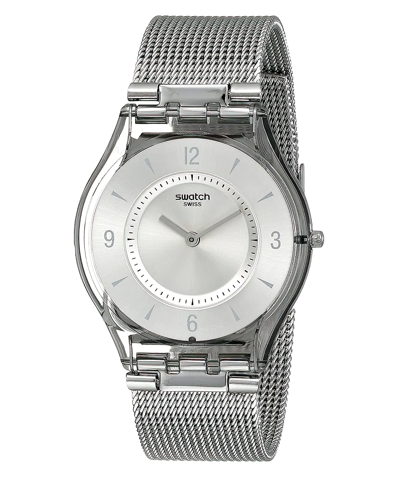 swatch sfm118m stainless steel casual watch