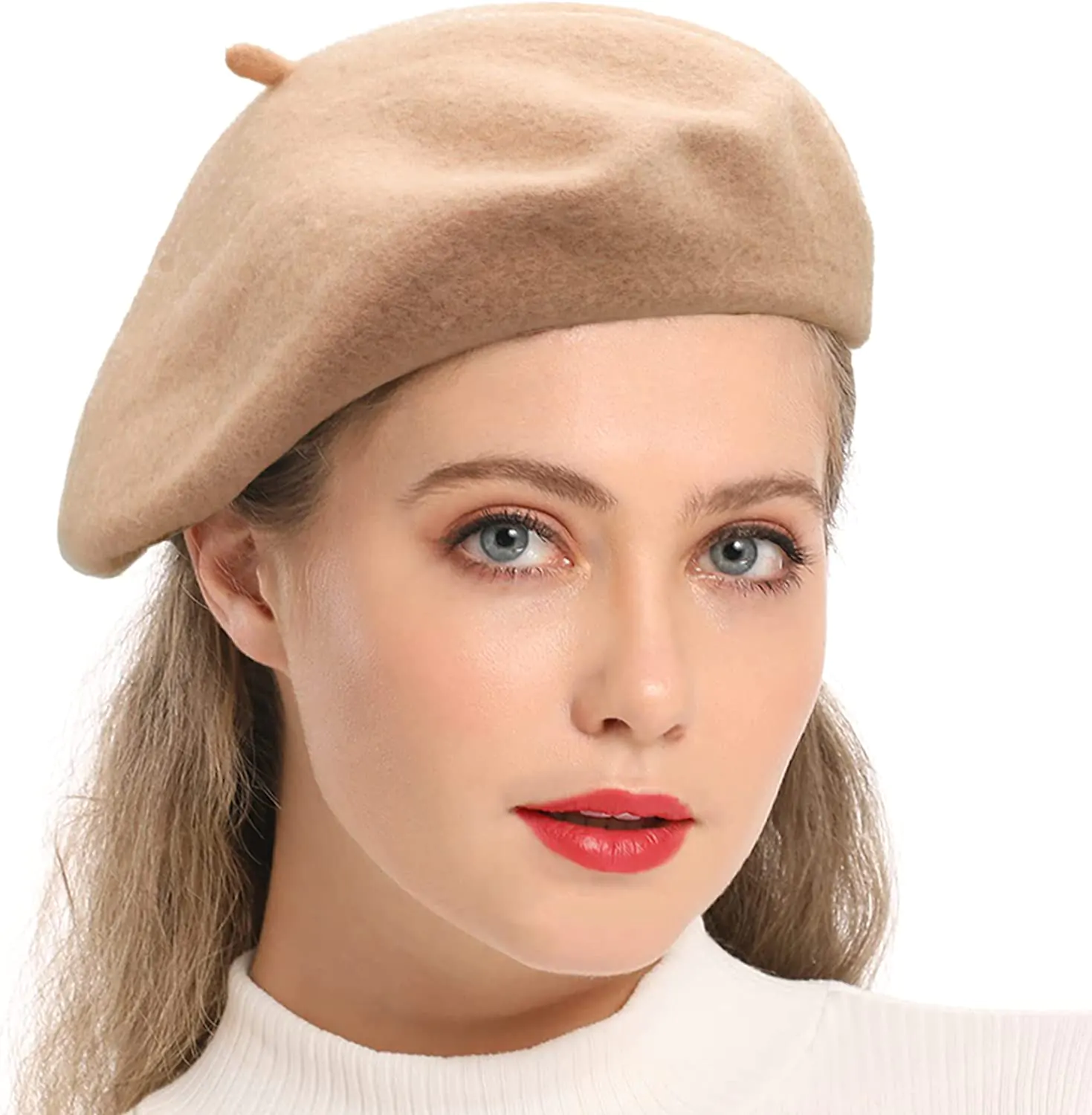 Wheebo Wool Beret Hat French Style Winter for Women