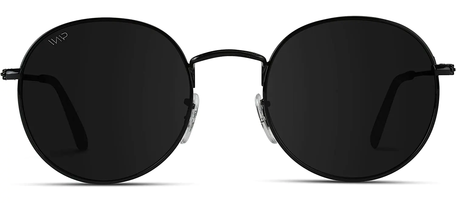 wearme pro round trendy sunglasses with reflective lens black