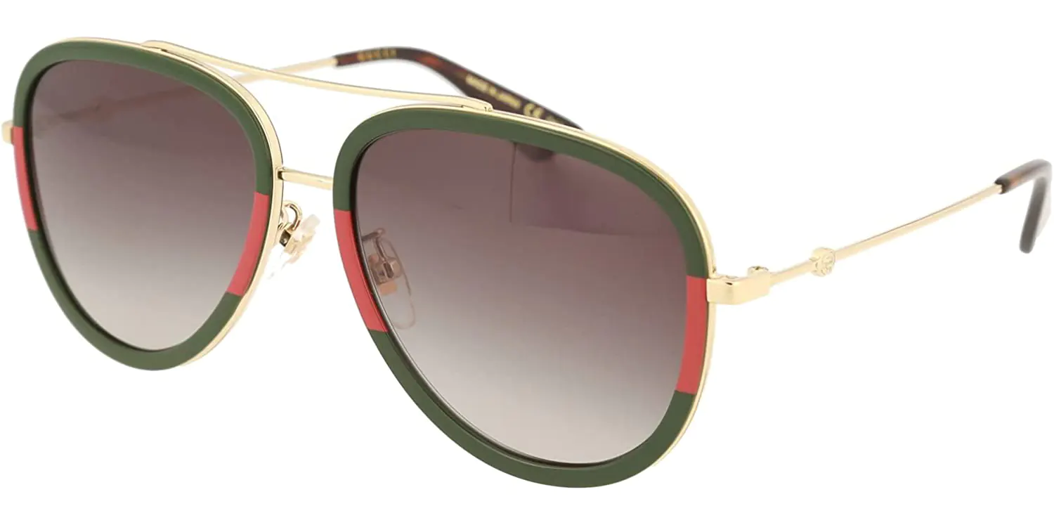Gucci Women's Urban Web Block Aviator Sunglasses
