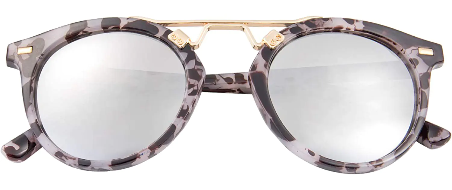 LEMON GRASS Women's Vintage Retro Round Sunglasses